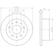 8DD 355 108-981 HELLA Тормозной диск