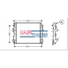 0900091 KUHLER SCHNEIDER Радиатор, охлаждение двигател