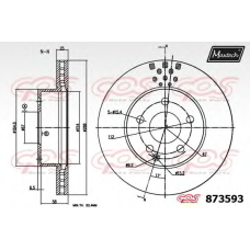 873593.0000 MAXTECH Тормозной диск