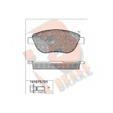 RB1673-701 R BRAKE Комплект тормозных колодок, дисковый тормоз