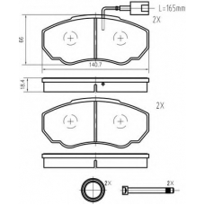 K425300 Vema Комплект тормозных колодок, дисковый тормоз