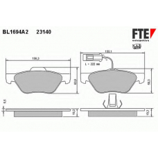 BL1694A2 FTE Комплект тормозных колодок, дисковый тормоз