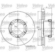 187016 VALEO Тормозной диск