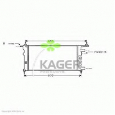 31-0801 KAGER Радиатор, охлаждение двигателя