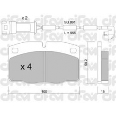 822-044-2K CIFAM Комплект тормозных колодок, дисковый тормоз