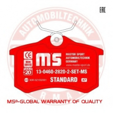 13046028202-SET-MS MASTER-SPORT Комплект тормозных колодок, дисковый тормоз