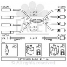 4.8619 FACET Комплект проводов зажигания