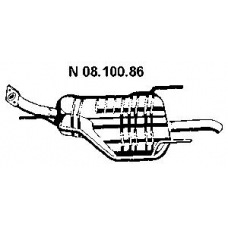 08.100.86 EBERSPACHER Глушитель выхлопных газов конечный