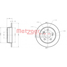 6110150 METZGER Тормозной диск