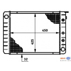 8MK 376 720-691 HELLA Радиатор, охлаждение двигателя