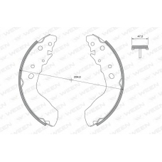 152-2418 WEEN Комплект тормозных колодок