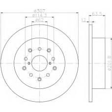 8DD 355 114-931 HELLA Тормозной диск