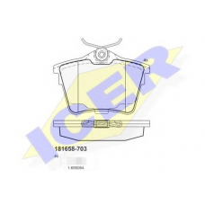 181658-703 ICER Комплект тормозных колодок, дисковый тормоз