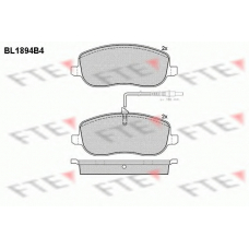BL1894B4 FTE Комплект тормозных колодок, дисковый тормоз