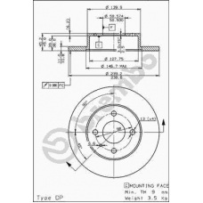 08.2792.10 BREMBO Тормозной диск