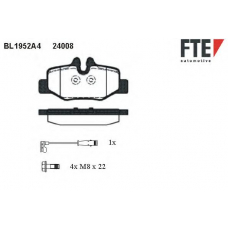 BL1952A4 FTE Комплект тормозных колодок, дисковый тормоз