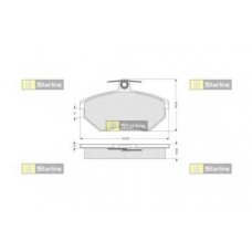 BD S052P STARLINE Комплект тормозных колодок, дисковый тормоз