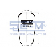 72.757.R SEM LASTIK Кожух пневматической рессоры