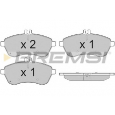 BP3327 BREMSI Комплект тормозных колодок, дисковый тормоз