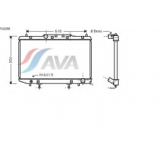 TO2255 AVA Радиатор, охлаждение двигателя