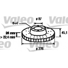 186719 VALEO Тормозной диск