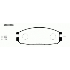 J3601036 NIPPARTS Комплект тормозных колодок, дисковый тормоз