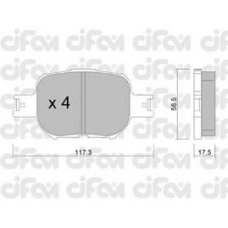 822-614-0 CIFAM Комплект тормозных колодок, дисковый тормоз