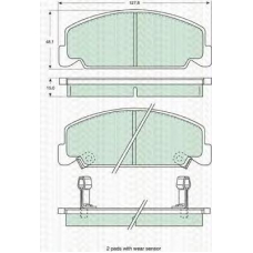 8110 40959 TRIDON Brake pads - front