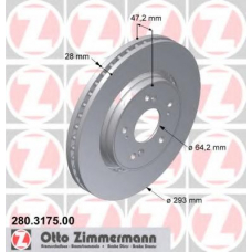 280.3175.00 ZIMMERMANN Тормозной диск