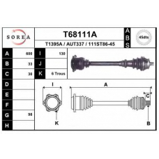 T68111A EAI Приводной вал