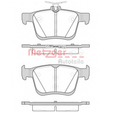 1516.00 METZGER Комплект тормозных колодок, дисковый тормоз