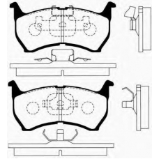 J PA-327AF JAPANPARTS Комплект тормозных колодок, дисковый тормоз