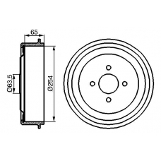 0 986 477 084 BOSCH Тормозной барабан