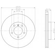 MDC1524R MINTEX Тормозной диск