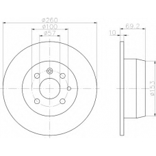 8DD 355 102-731 HELLA Тормозной диск