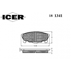 181341 ICER Комплект тормозных колодок, дисковый тормоз