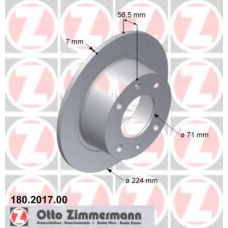 180.2017.00 ZIMMERMANN Тормозной диск