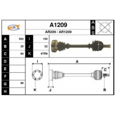 A1209 SNRA Приводной вал