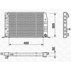 350213404000 MAGNETI MARELLI Радиатор, охлаждение двигателя