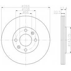 8DD 355 102-041 HELLA PAGID Тормозной диск