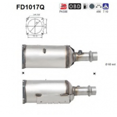 FD1017Q AS Сажевый / частичный фильтр, система выхлопа ОГ