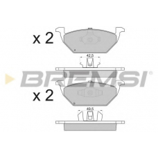 BP2835 BREMSI Комплект тормозных колодок, дисковый тормоз