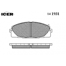 141931 ICER Комплект тормозных колодок, дисковый тормоз