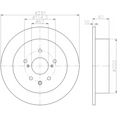 8DD 355 115-711 HELLA PAGID Тормозной диск