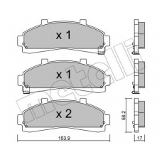 22-0683-0 METELLI Комплект тормозных колодок, дисковый тормоз