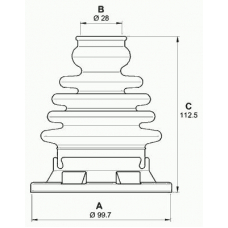 SJK7001.00 OPEN PARTS Комплект пылника, приводной вал