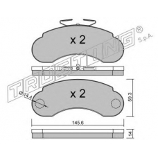 057.0 TRUSTING Комплект тормозных колодок, дисковый тормоз