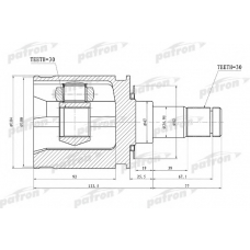 PCV1448 PATRON Шарнирный комплект, приводной вал