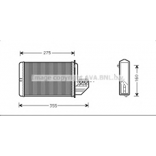 BWA6172 AVA Теплообменник, отопление салона