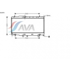 SU2070 AVA Радиатор, охлаждение двигателя